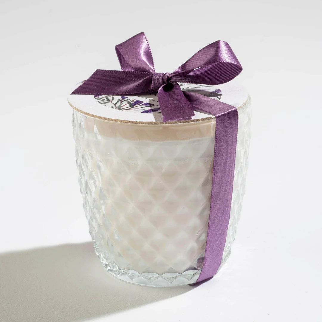 Sonoma Lavender- Fragrant Candle In Round Diamond Glass